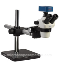 Unitron Trinocular Zoom Stereo Microscope on Boom Stand 13235